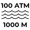Водоустойчивост: 100 ATM - специално предназначен за професионално гмуркане на големи дълбочини