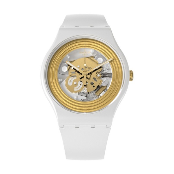 Часовник Swatch Golden Rings White SO29W107