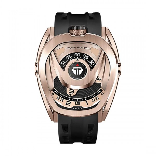 Часовник Tsar Bomba Pulse Reactor-Interchangeable Automatic Carbon Fiber Golden Black ELY8213GB