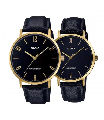 Комплект часовници за двойки Casio MTP-VT01GL-1B2UDF-LTP-VT01GL-1BUDF