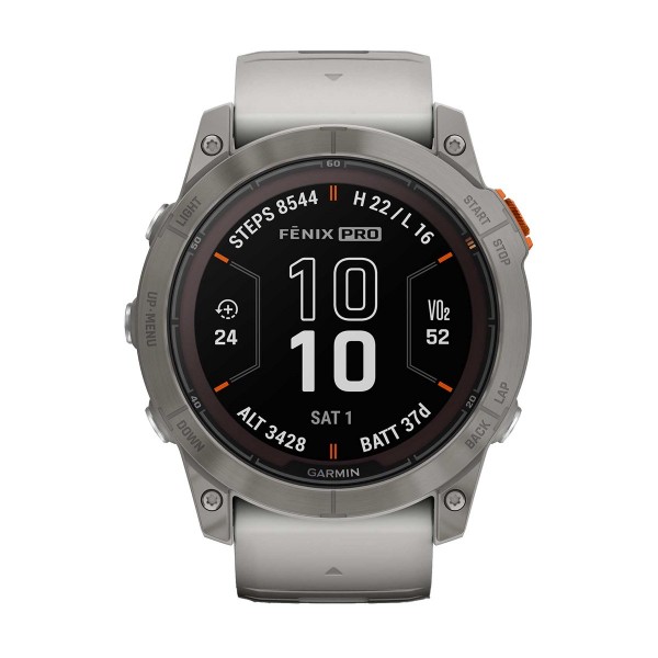 Смарт часовник Garmin Fenix 7X Pro Sapphire Solar Edition Titanium/Fog Grey/Ember Orange 010-02778-15