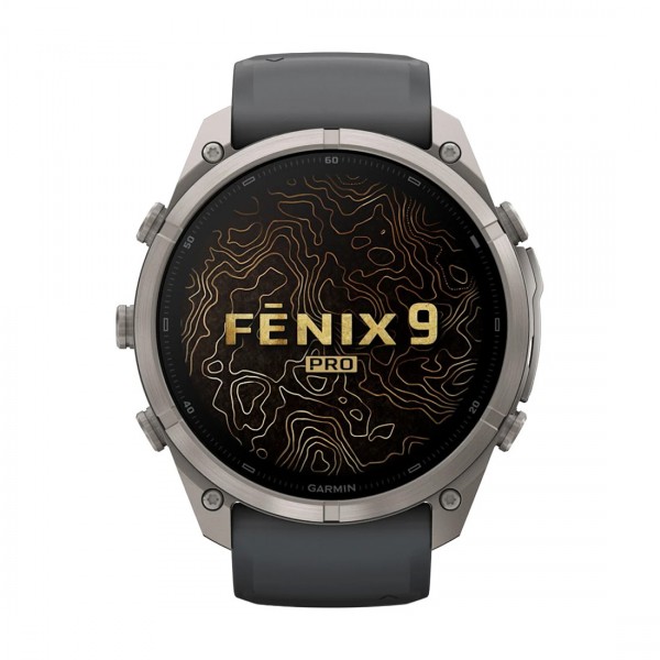 Смарт часовник Garmin Fenix 9 Pro Amoled 51 мм LTE Titanium/Graphite/Black 010-04337-21
