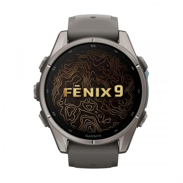 Смарт часовник Garmin Fenix 9 Amoled 43 мм GPS Titanium/Pebble Grey 010-04761-11