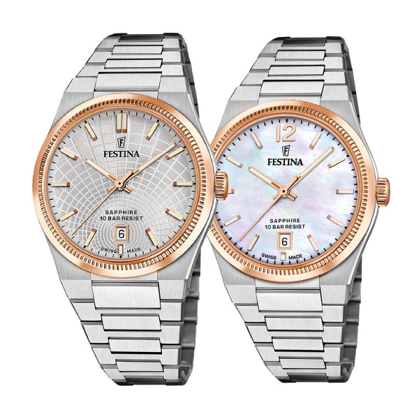 Комплект часовници за двойки Festina Swiss Made F20065/1-F20066/1