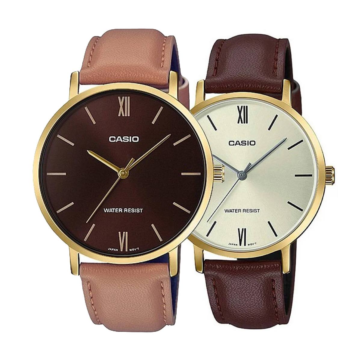 Комплект часовници за двойки Casio MTP-VT01GL-5BUDF-LTP-VT01GL-9BUDF