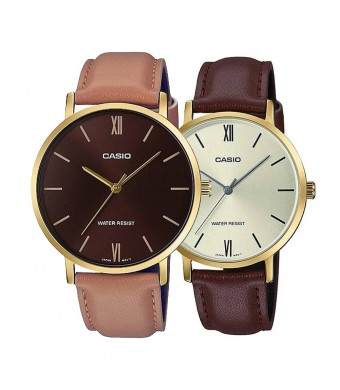 Комплект часовници за двойки Casio MTP-VT01GL-5BUDF-LTP-VT01GL-9BUDF