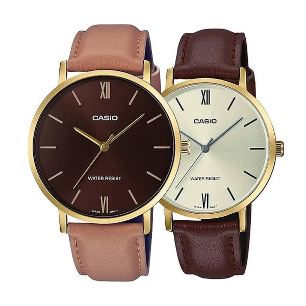 Комплект часовници за двойки Casio MTP-VT01GL-5BUDF-LTP-VT01GL-9BUDF