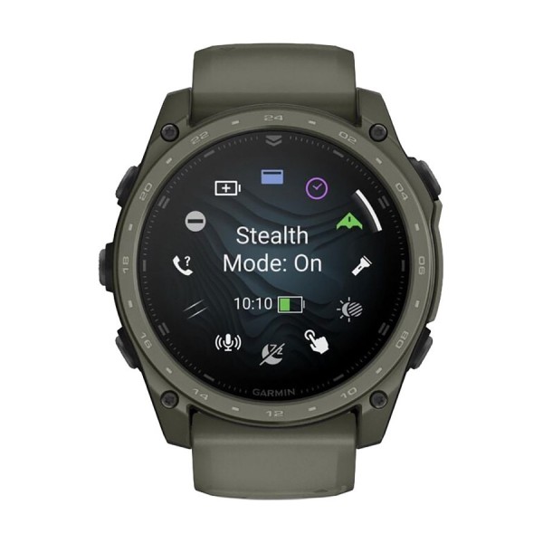 Смарт часовник Garmin Tactix 8 Amoled 51 мм Sapphire Applied Ballistics Ultralight Tactical Solver/Olive Dab Cerakote 010-04553-11