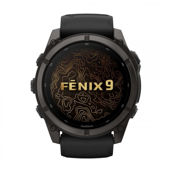 Смарт часовник Garmin Fenix 9 Amoled 51 мм GPS Carbon Gray DLC Titanium/Black 010-04763-11