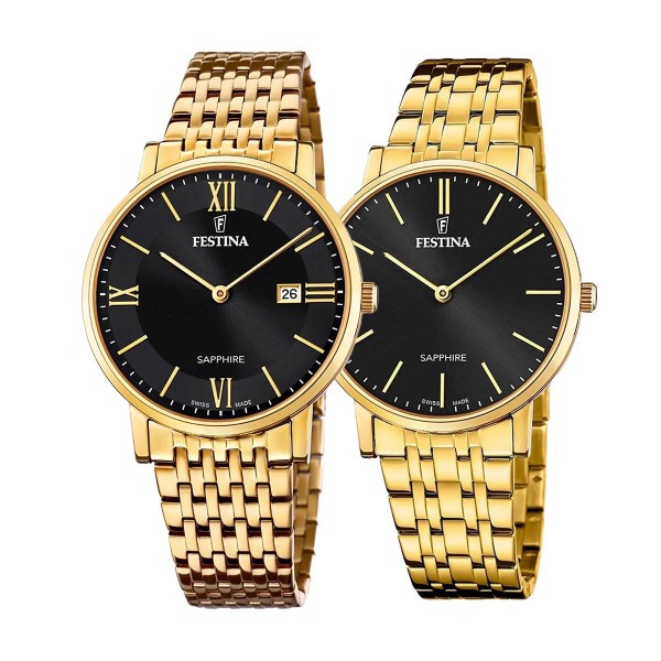 Комплект часовници за двойки Festina Swiss Made F20020/3-F20021/3