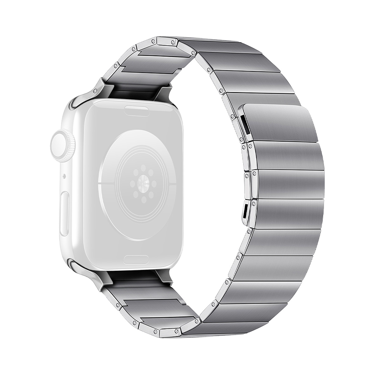 Стоманена верижка за Apple Watch 42/44/45/49 мм, сребриста