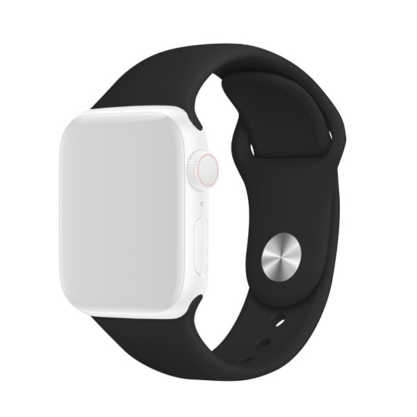 Силиконова каишка за Apple Watch 42/44/45/49 мм, черна