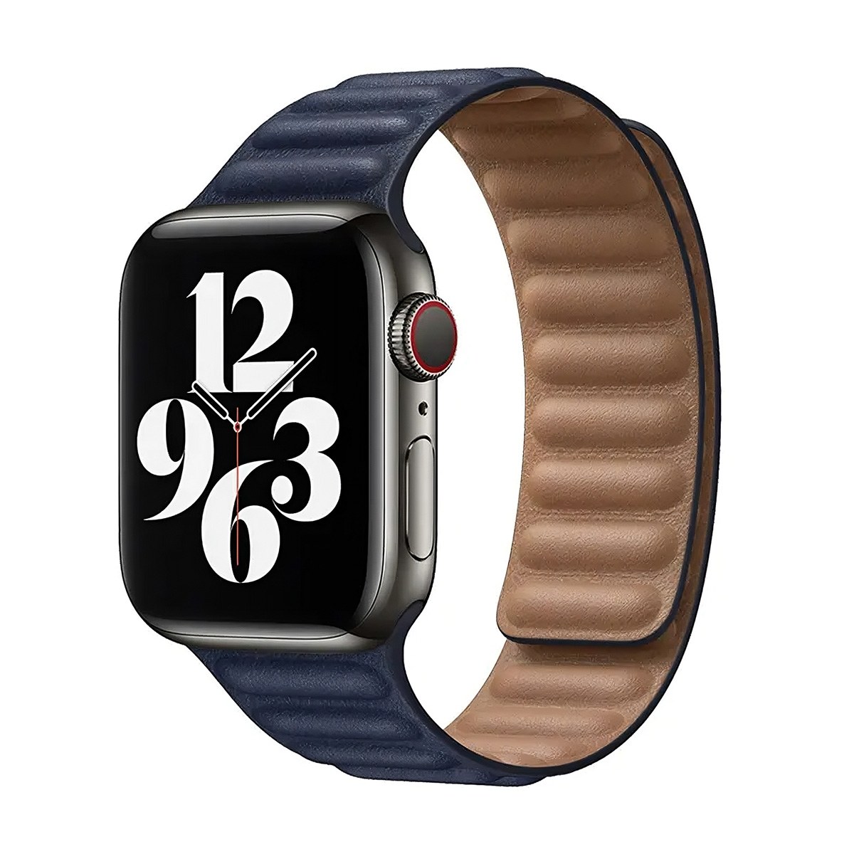 Кожена каишка за Apple Watch 42/44/45 мм, синя, VDS32986 Кожена каишка за Apple Watch 42/44/45 мм, синя, VDS32986