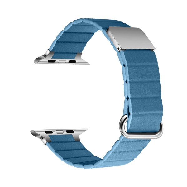 Кожена каишка за Apple Watch 42/44/45/49 мм, синя