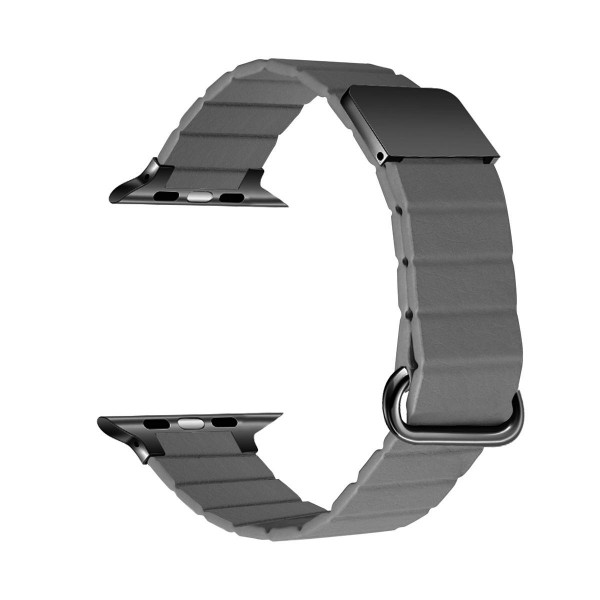 Кожена каишка за Apple Watch 42/44/45/49 мм, сива