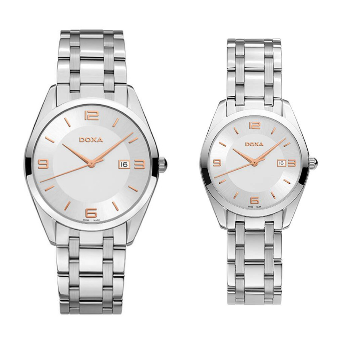 Комплект часовници за двойки Doxa 121.10.023R.10 & 121.15.023R.10