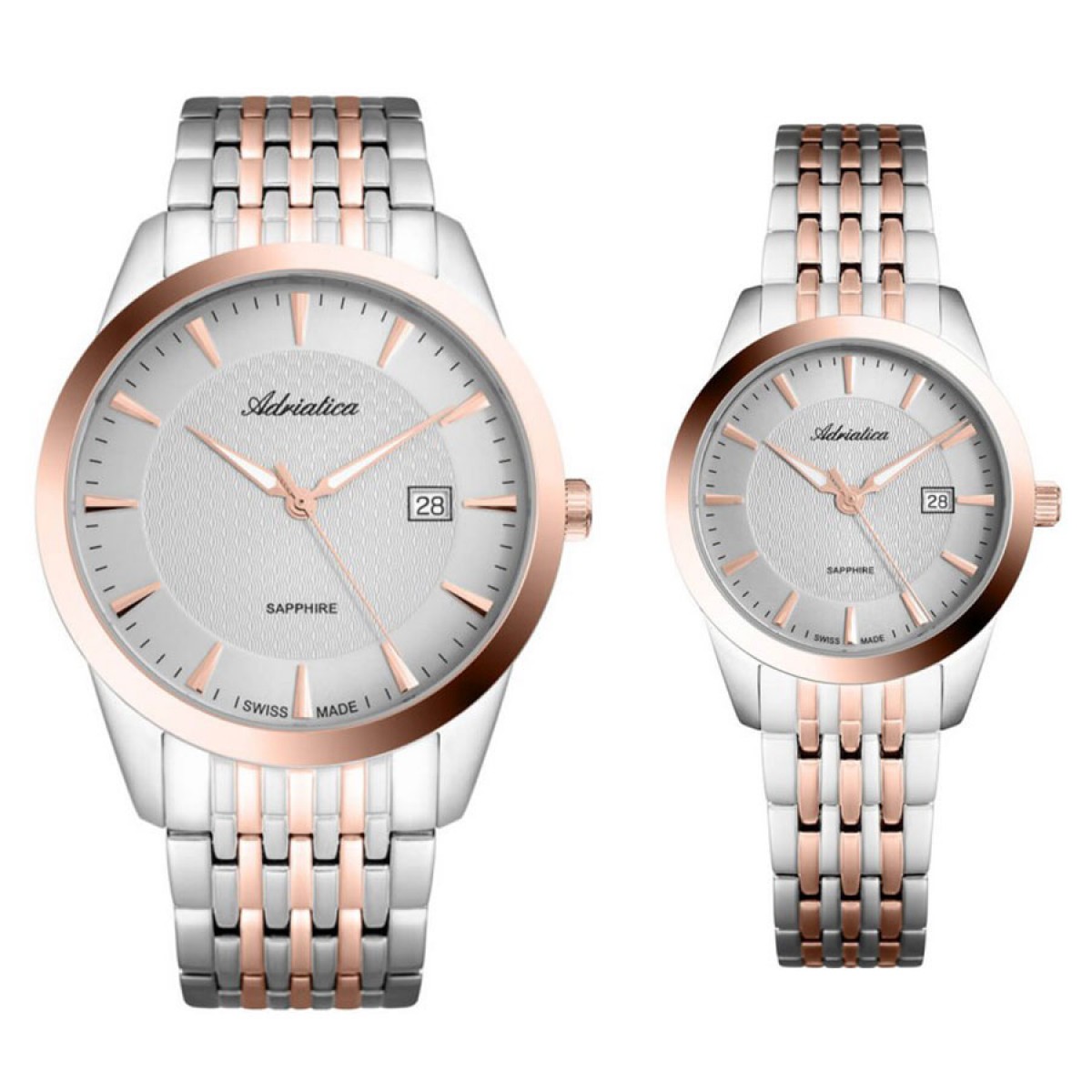 Комплект часовници за двойки Adriatica A1288.R117Q & A3188.R117Q