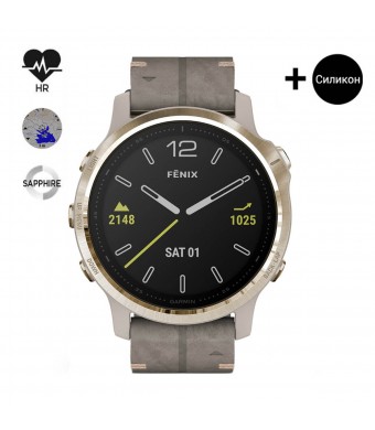 Часовник Garmin Fenix 6S Sapphire Light Gold 010-02159-40