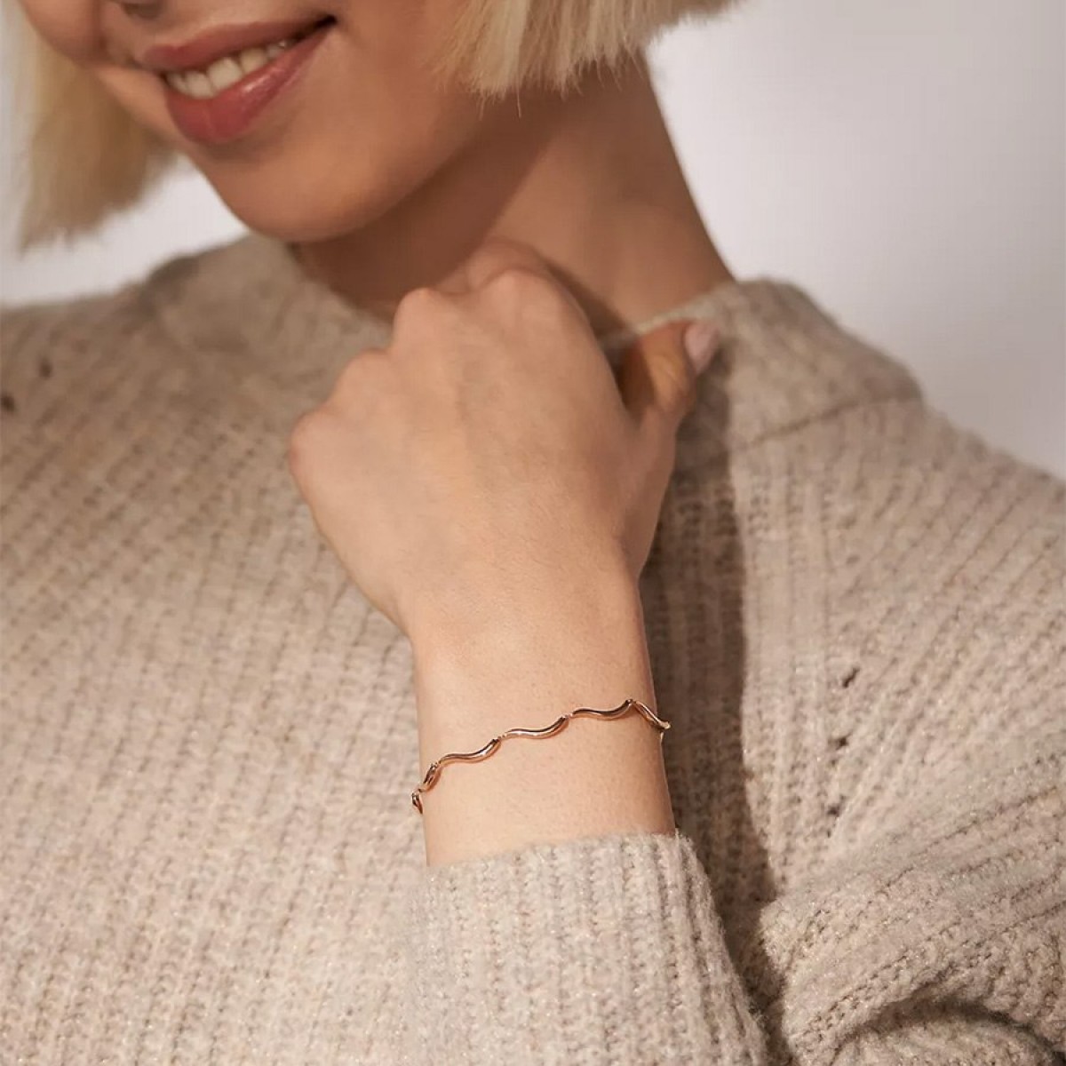 Дамска гривна с розовозлатисто покритие Skagen SKJ1787791