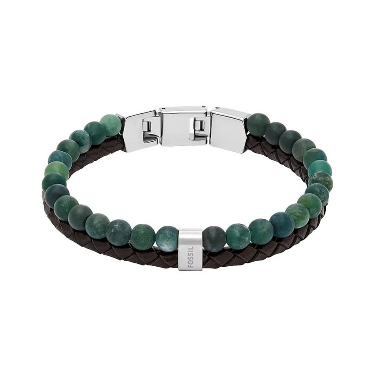 Мъжка гривна с ахат Fossil JF04854040